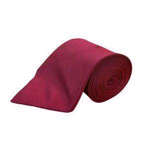 Grant Thomas  Red 100% Silk Tie Ribbed Textured Pattern Necktie Classic Design